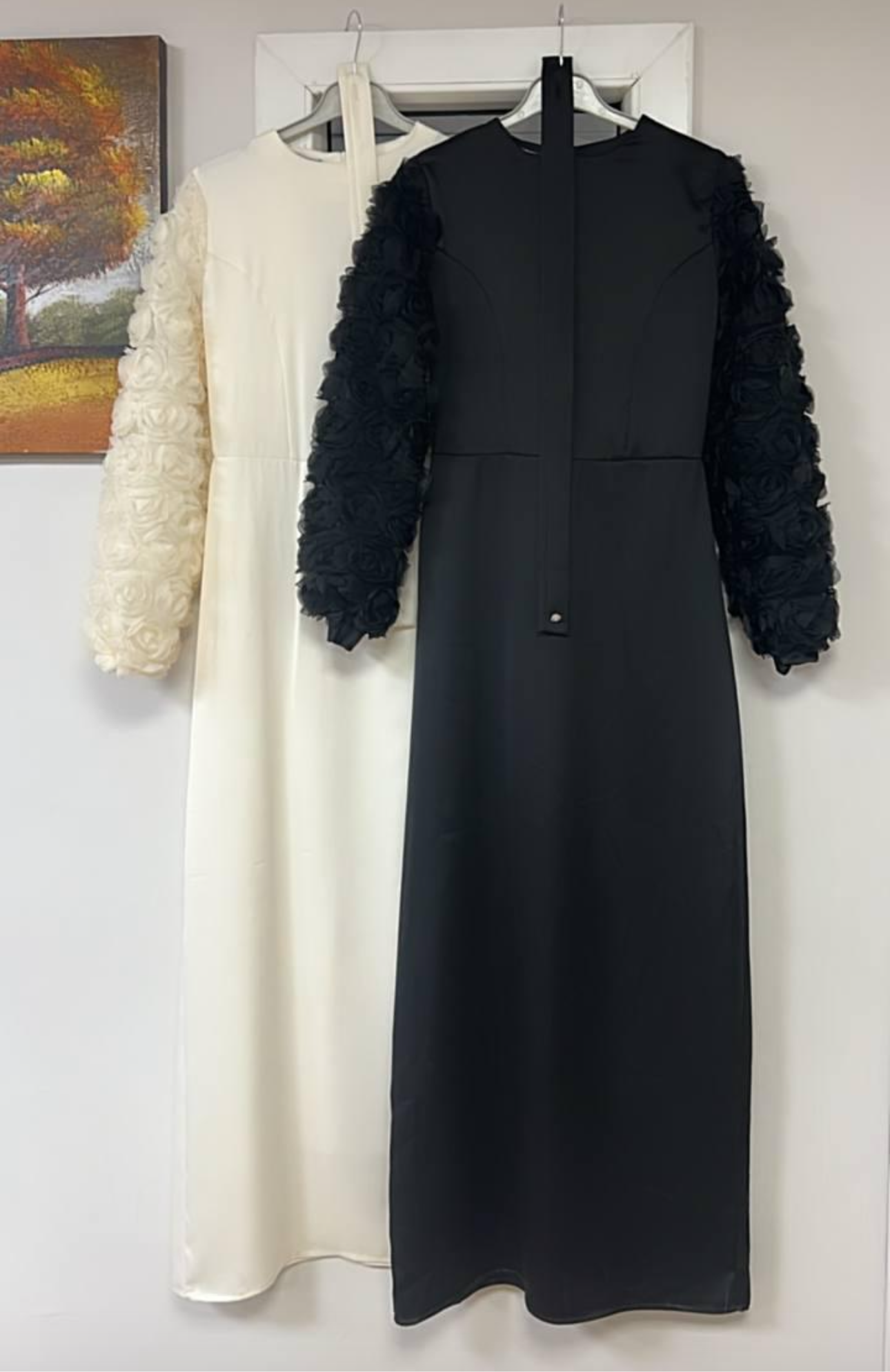 Çiçek kol kalem elbise