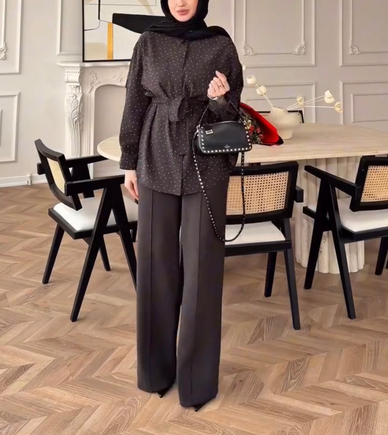 Taş işlemeli alt üst takım