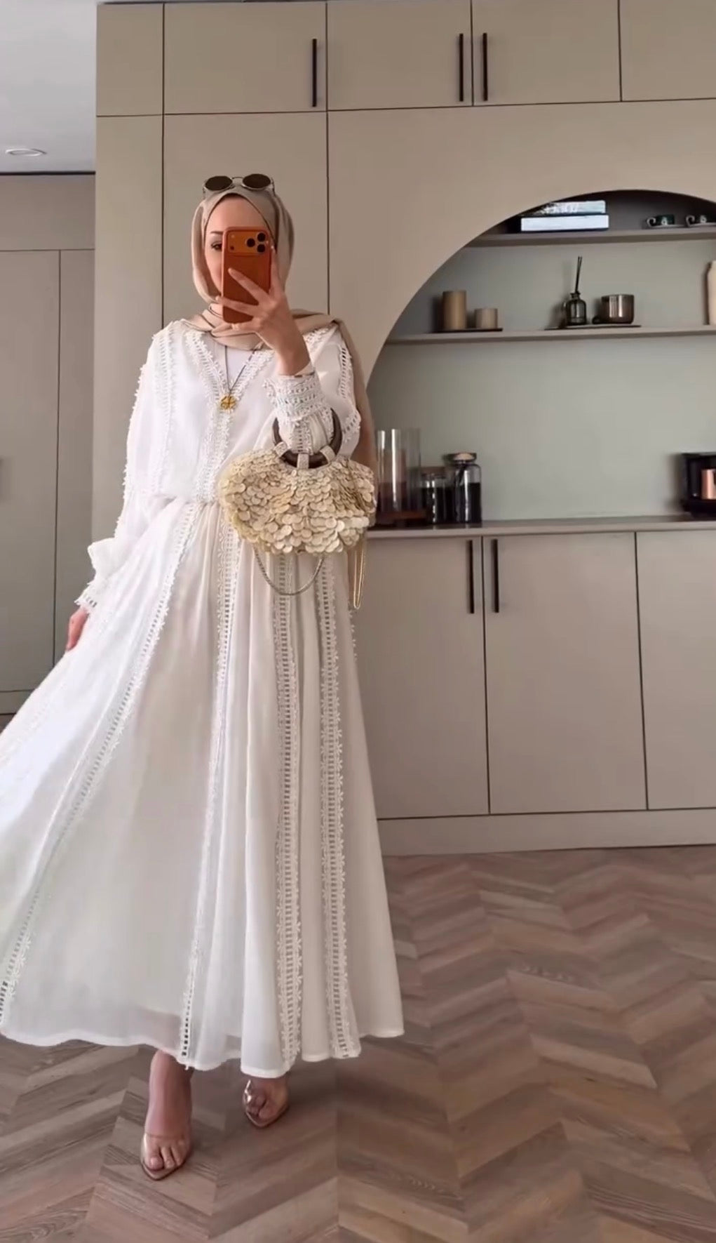 cosmos Ful astarlı fisto gömlek etek takım